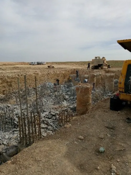 recepage des pieux de fondation 