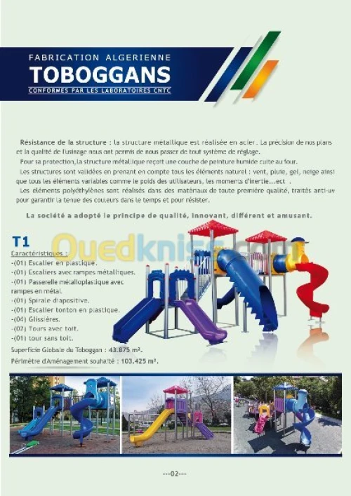 Fabrication Equipements Aires de Jeux
