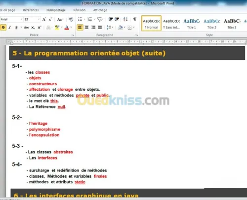 JAVA, UML, Bases de données et iReport