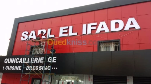 Enseigne- Texte relief  - forex - Plexiglas