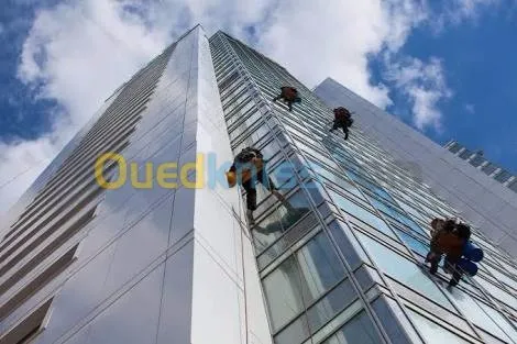 Nettoyage grande hauteur vitre extérie
