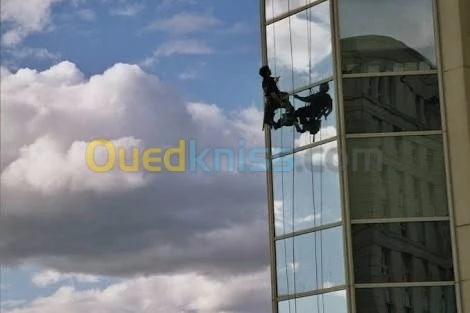 Nettoyage grande hauteur vitre extérie