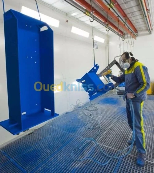 Peinture époxy électrostatique au four 