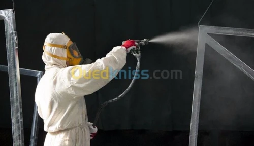 Peinture époxy électrostatique au four 