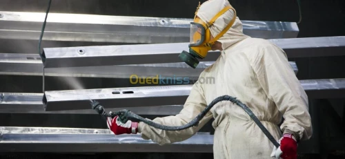 Peinture époxy électrostatique au four 