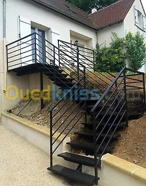 d'escalier en bois escargot en fer 