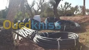 Geomembrane, réseau goutte à goutte 