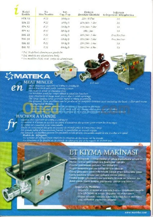 HACHOIRE A VIANDE P12/P22/P32.