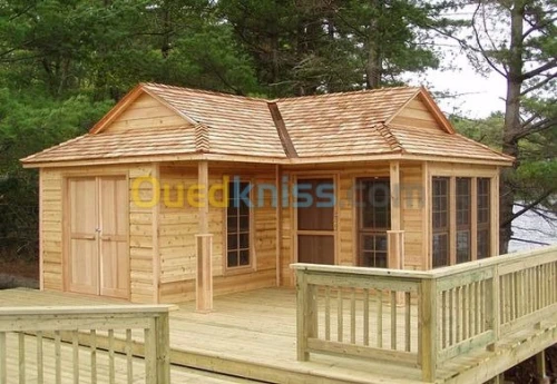 FABRICATION DE CHALETS EN BOIS ROUGE