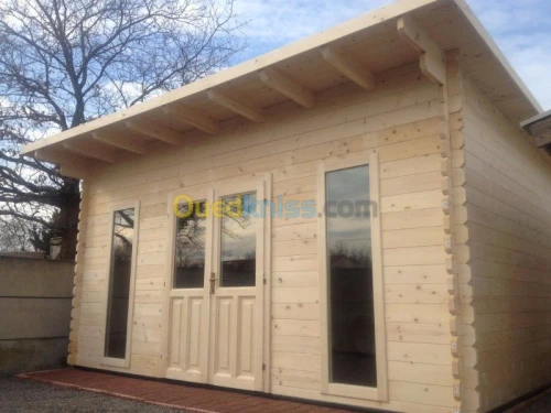 FABRICATION DE CHALETS EN BOIS ROUGE