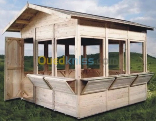 FABRICATION DE CHALETS EN BOIS ROUGE