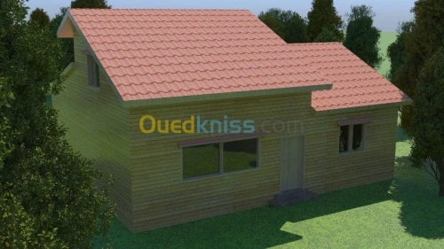 FABRICATION DE CHALETS EN BOIS ROUGE