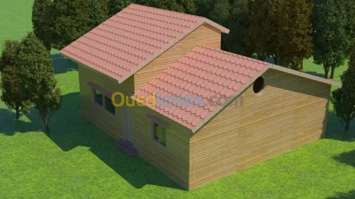 FABRICATION DE CHALETS EN BOIS ROUGE