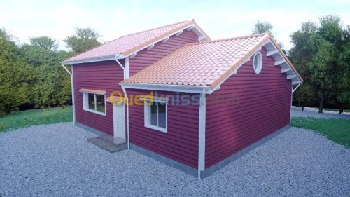 FABRICATION DE CHALETS EN BOIS ROUGE
