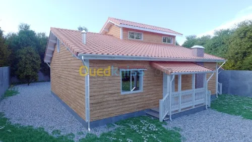 FABRICATION DE CHALETS EN BOIS ROUGE