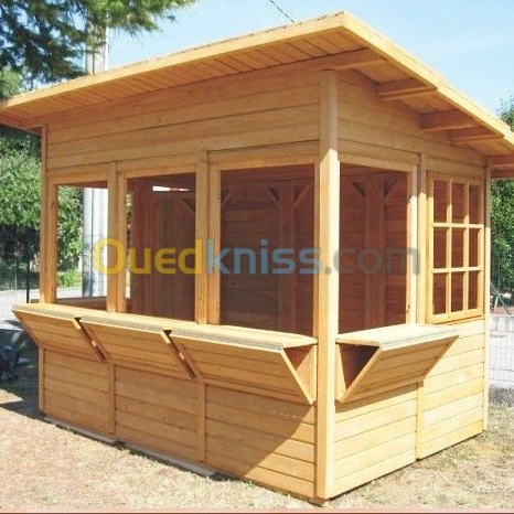 FABRICATION DE CHALETS EN BOIS ROUGE