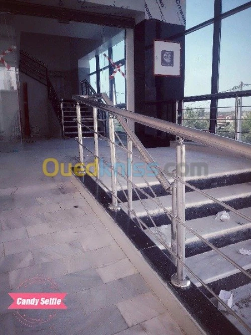 Rampe d'éscalier en inox 