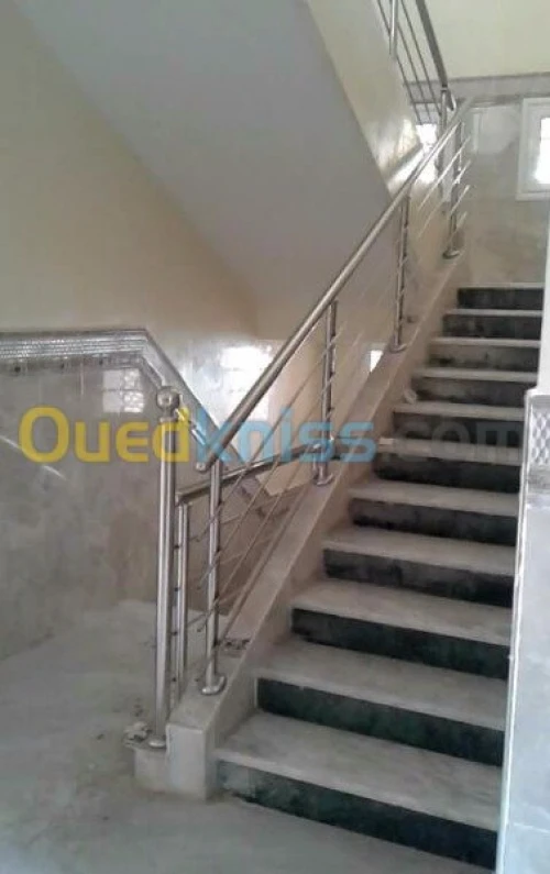 Rampe d'éscalier en inox 