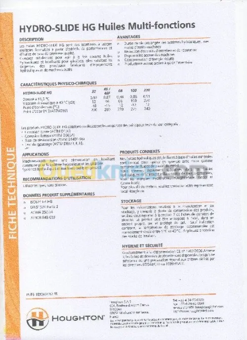 HOUGHTON GLISSIERE HG 32 DISPONIBLE EQUIVALENT