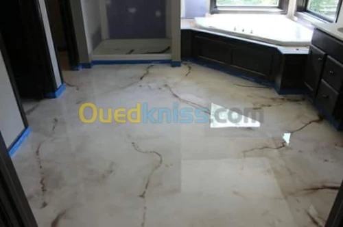 resine pienture Aluco-bande mur rideau