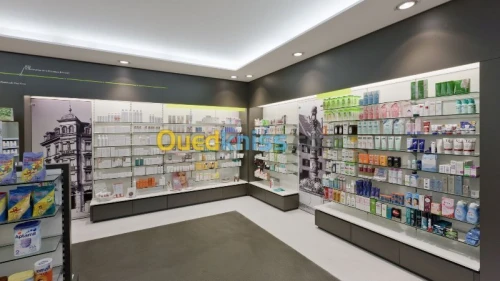 agencement pharmacie moderne