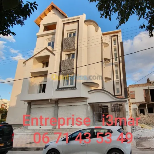 Traitement de façade en enduit monocouche