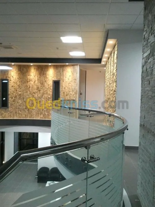 Rampes et Gard corp en inox-verre
