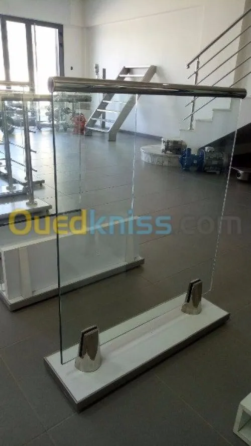Rampes et Gard corp en inox-verre