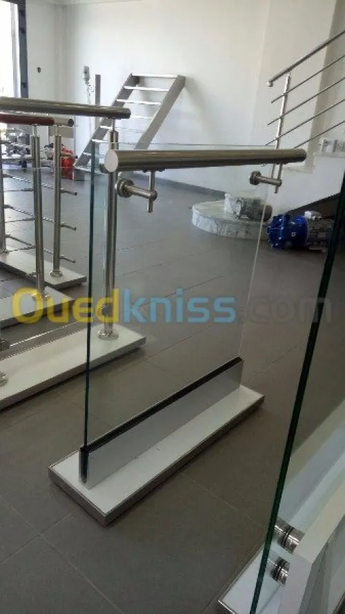 Rampes et Gard corp en inox-verre