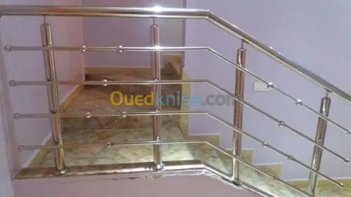 Rampes et Gard corp en inox-verre