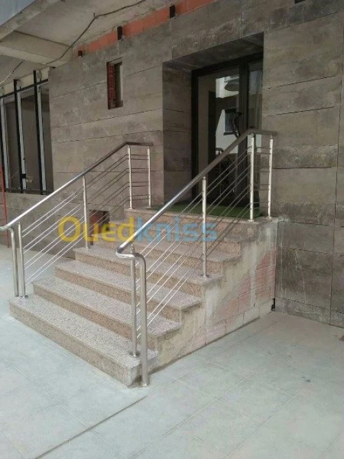 Rampes et Gard corp en inox-verre