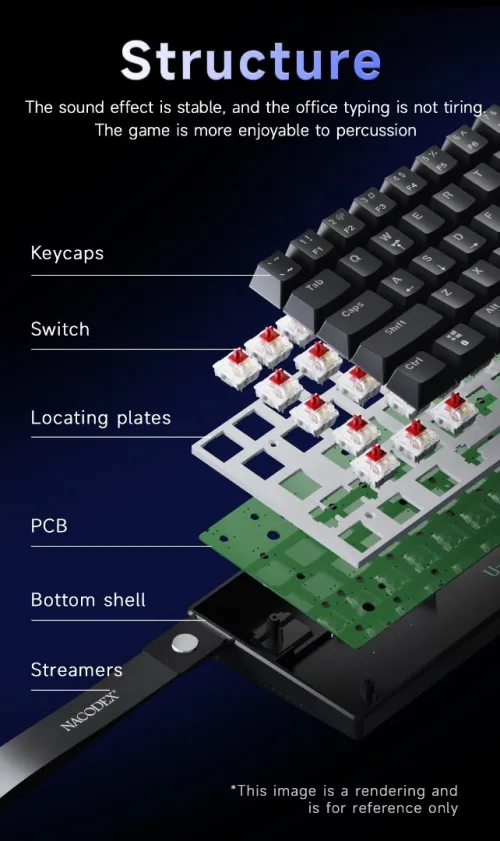Clavier AJAZZ NK61 Mechanical Keyboard Red switches