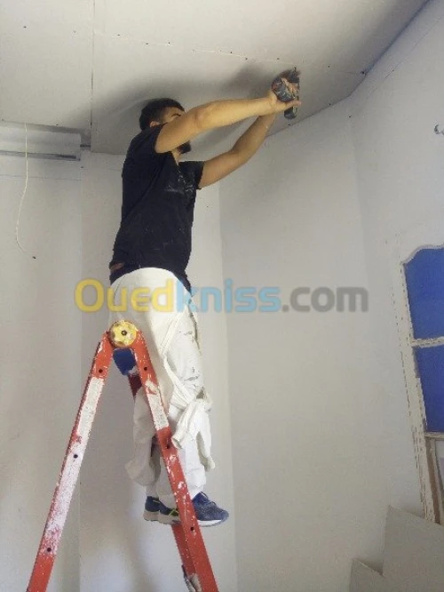 Placoplatre et peinture 