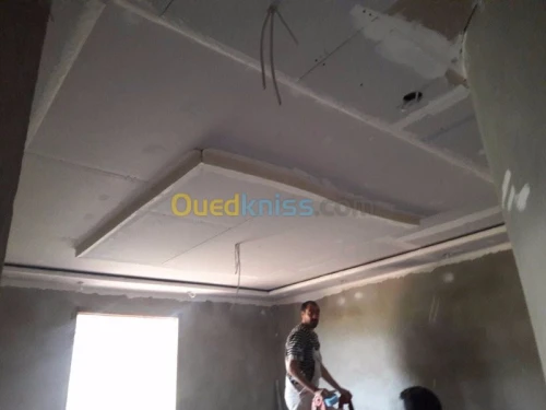 placo platre BA13  PVC  FAOUX PLAFOND 