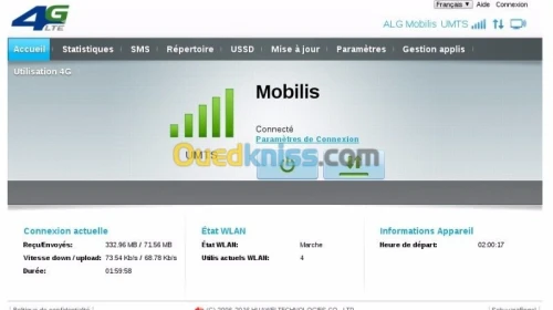 Flashage + déblocage modem 4G