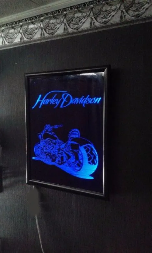 cadre miroir lumineux personnalisé