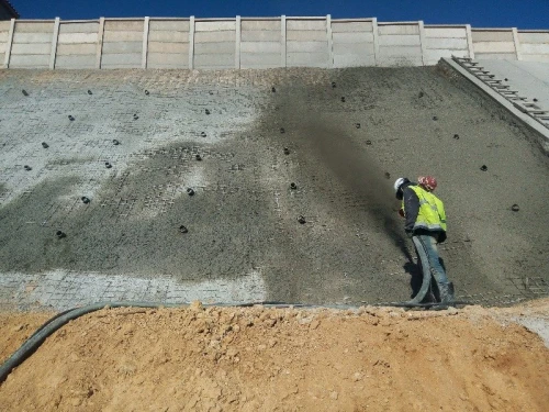 Blindage , forage et béton projeté  