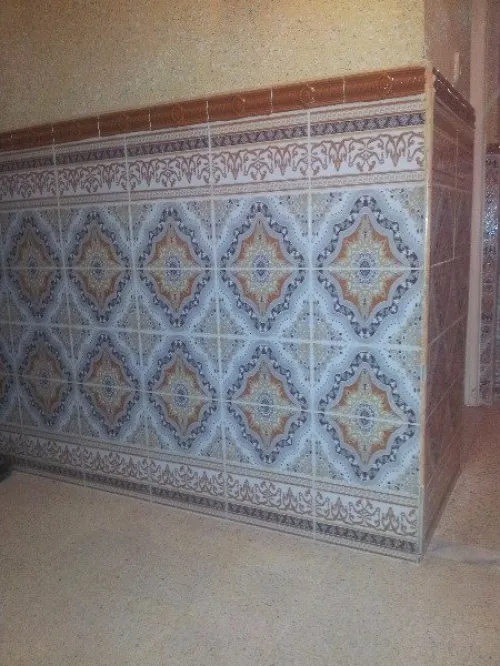 بناء الجدران و تلباس على محييط الخارجي