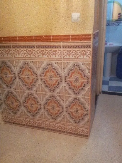 بناء الجدران و تلباس على محييط الخارجي