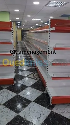 Rayonnage supérette très bonne finition  