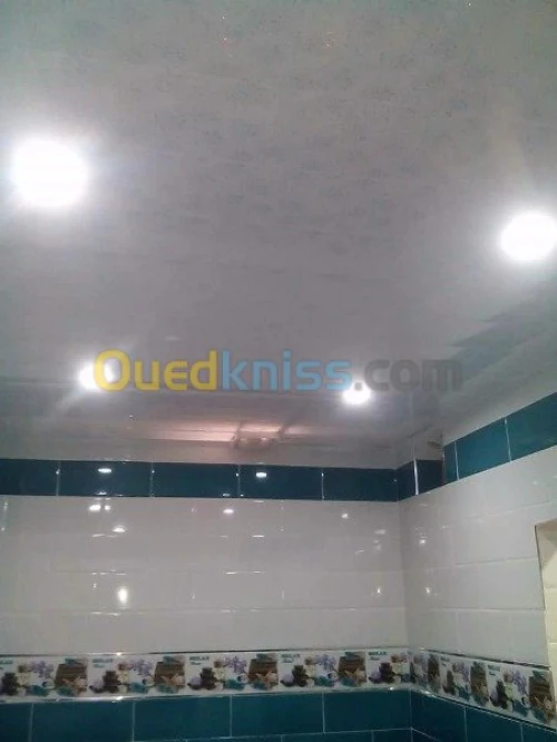 Pose faux plafond pvc