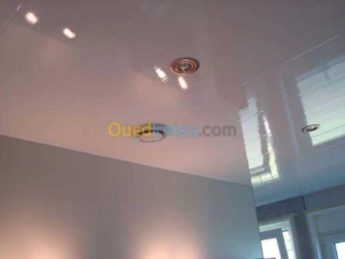 Pose faux plafond pvc