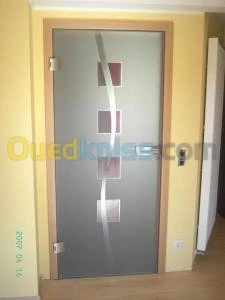 Cabine de douche - sablage du verre 