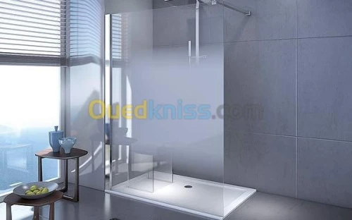 Cabine de douche - sablage du verre 