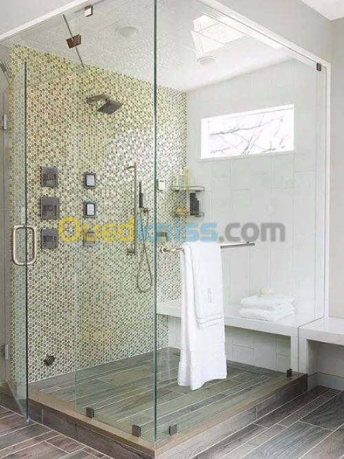 Cabine de douche italienne en verre