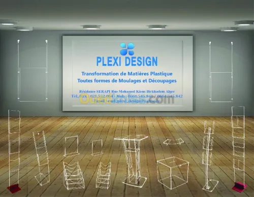 PRESENTOIRE & SUPPORT EN PLEXIGLAS