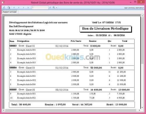 GESTION COMMERCIALE POINT DE VENTE