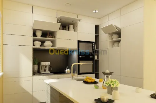 cuisine équipée, dressing, agencement.