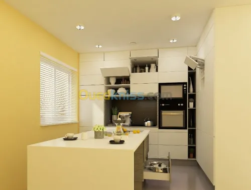 cuisine équipée, dressing, agencement.
