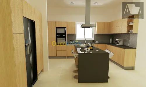 cuisine équipée, dressing, agencement.